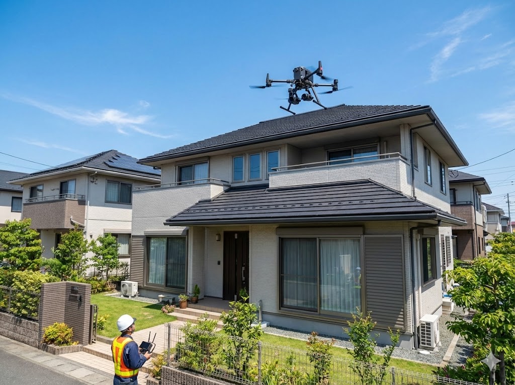 ドローン飛行による安全な点検